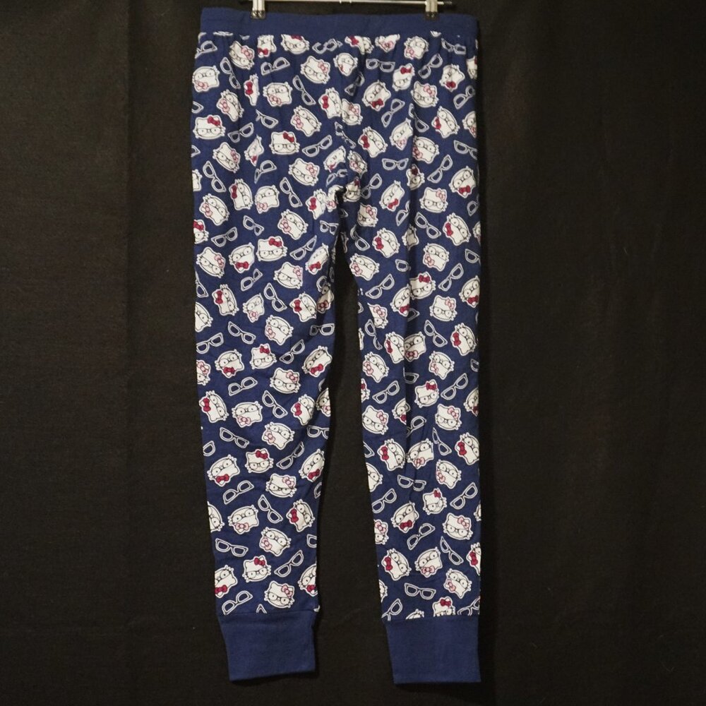 Hello Kitty Navy Blue Lounge Pants Junior’s Large - Picture 3 of 4